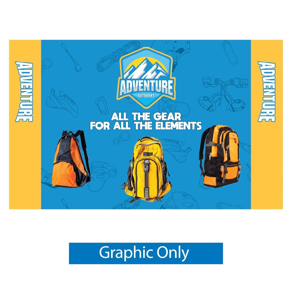 10ft Wallbox — Single Sided Graphic Only with White Back Fabric / 10 ft